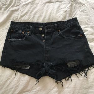 Button fly shorts